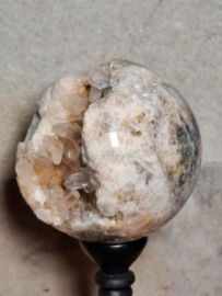 Kwarts Calciet Geode Bol op Sokkel Kristallen - Edelsteen