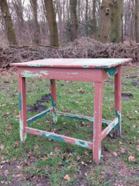 Oude Brocante Houten Tafel Tuintafel