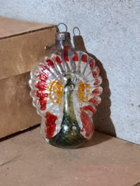 Oude Antieke Kerstbal 8674 Pauw Vogel