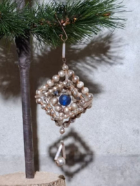 Oude Antiek Vintage Kerstbal 10001 Gablonzer Hanger