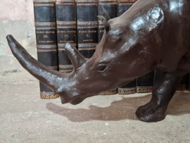 Oude Antieke Lederen Rhino Neushoorn Liberty of Londen