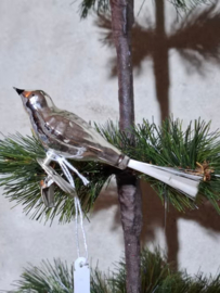 Oude Antiek Vintage Kerstbal 8911 Vogel op Clip