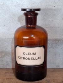 Oude Antieke Apothekersfles met Etiket