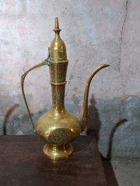 Oude Vintage Brass Messing Indiase Schenkkan Aftaba