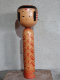 Oude Vintage Japanse Kokeshi Houten Pop Doll Tsuchiyu XL