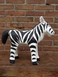 Oude Vintage Papier Mache  Dier Zebra