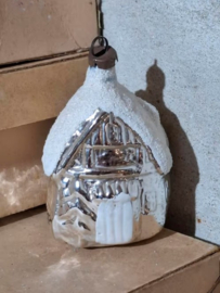 Oude Antiek Vintage Kerstbal 8610 Huisje