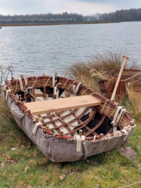 Originele Prehistorische Coracle Huidboot