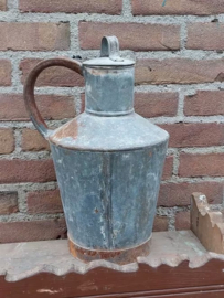 Oude Brocante Zinken Waterkan Kan