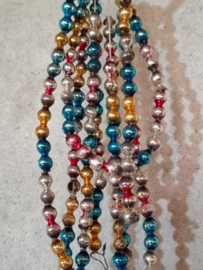 Oude Antieke Kerstbal 8320 Kralenslinger Kralenketting Kralen Slinger Bont
