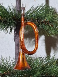 Oude Antiek Vintage Kerstbal 10145 Trompet