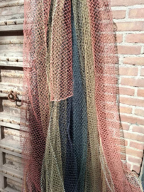 Oud Vintage Visnet Meerkleurig
