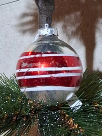 Oude Antiek Vintage Kerstbal 10321 Rood
