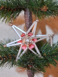 Oude Antiek Vintage Kerstbal 10157 Gablonzer 3D Ster