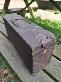Oude Antieke Houten Munitiekist WW1 Schwarzlose Mitrailleur