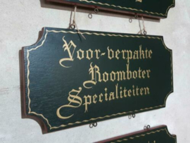 Oud Brocante Reclamebord Bord Bakkerij Kruidenier Roomboter