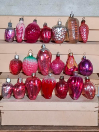 Oude Vintage Kerstballen Oostblok 111237 Vruchten