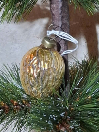 Oude Antiek Vintage Kerstbal 10254 Walnoot