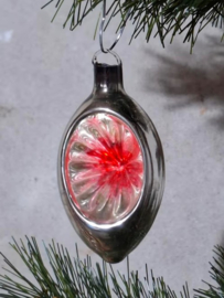 Oude Antieke Kerstbal 8503 Ajeko Olijf Deukbal Zonnetje