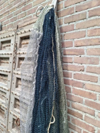 Oud Vintage Visnet Zwart Grijs