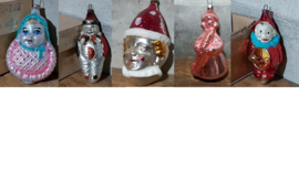 Oude Antiek & Vintage Kerstballen Poppetjes