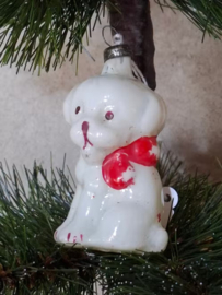 Oude Vintage Kerstbal 9863 USSR Hond Poedel