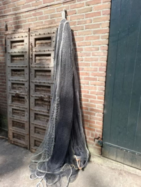 Oud Vintage Visnet Zwart Grijs