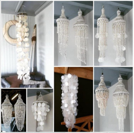 Inspiratie Schelpenhangers en Schelpenlampen