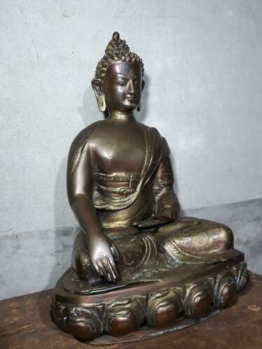formule meloen Typisch Oude Vintage Bronzen Boeddha Boeddhisme Bhumisparsha | Brocante Antieke  Beelden & Corpus | Aan de Punt