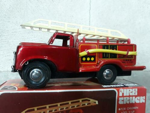 Vintage Blikken Speelgoed - China - Brandweerauto Truck MF163 | Brocante Vintage Speelgoed & | Aan de Punt