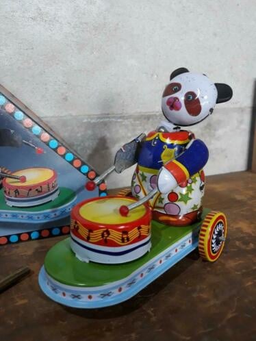 werknemer Oneerlijkheid bereiden Oud Vintage Blikken Speelgoed - China - Drummende Panda MS565 | Brocante &  Vintage Speelgoed & Poppen | Aan de Punt