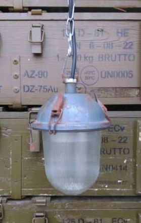 Oude Originele Industriele Fabriekslamp Lamp Bully Grijs