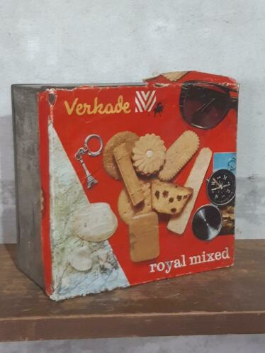 Oud Antieke Verkade Winkelblik Blik Royal Mix