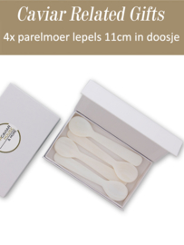 Mother of Pearl spoons set van 4 stuks (large 11cm) in doosje