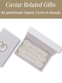 Mother of Pearl spoons set of 4 pieces (large 11cm) in box