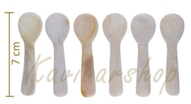 Mother of Pearl Spoon set van 6 stuks (petite - 7cm)