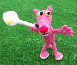 Pink Panther speelt tennis