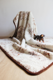 Zware wollen vintage deken. Warme retro sprei / plaid - Anti Reuma