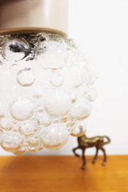 Vintage plafonnière van bubbelglas, Helena Tynell - Glashütte Limburg? Retro plafonnière / Thabur lamp