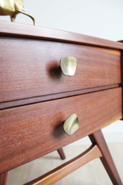 Houten vintage nachtkastje - Louis Van Teeffelen voor Webe? Retro ladekastje