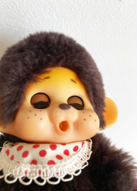 Kleine vintage knuffel aap. Retro Monchichi look-a-like aapje, 20 cm.