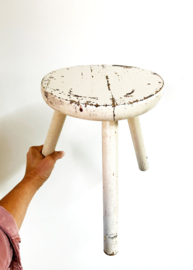 Vintage tripod tafeltje. Retro plantentafel / brocante krukje