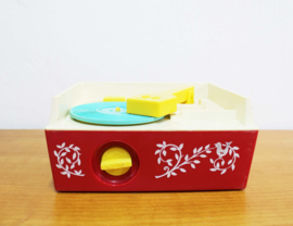 Vintage fisher Price platenspeler met 5 platen. Retro speelgoed / muziekdoos 995