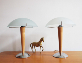 2 vintage Mushroom lampen, Kvintol Ikea. Set retro design lampjes