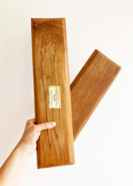 Set teak houten vintage schalen.  Boho snackschaal,  2 stuks