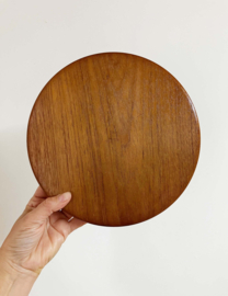 Lage Scandinavische vintage schaal - Kay Bojesen. Teakhouten retro bord / dienblad