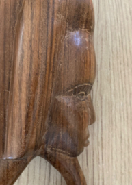 Vintage handgesneden houten vruchtbaarheidsketting. Afrikaanse huwelijksketting