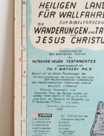 Religieuze vintage schoolplaat, Het Heilige Land / Het leven van Jezus