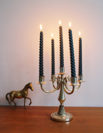 Vintage messing (?) kandelaar. Goudkleurige Regency kaarsenhouder