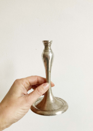 Vintage kandelaar, zilver? Antieke brocante kaarsenhouder